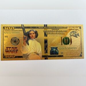 (SALE) Star Wars 24K gold foil/plated novelty note